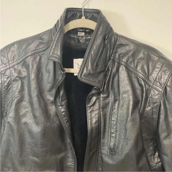 Vintage Wilson's Suede & Leather Black Leather Bomber Jacket Size 40 Large - Picture 2 of 8